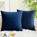 Quorgves Navy Blue Throw Pillows Navy Blue Pillow Covers 22X22 Inch Pack Of 2 For Couch Sofa Living Room Bed Bedroom Soft Square