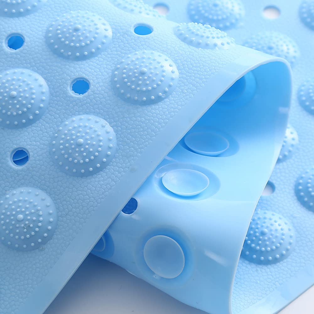 WENGTY Anti Slip Anti Bacterial Bathroom Floor Mat with Suction Cup Drainer PVC Waterproof Anti Skid Mattress for Bathroom Outsi