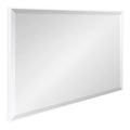 Kate and Laurel Rhodes Modern Decorative Rectangle Wall Mirror, 24.75 x 36.75, White, Contemporary Wall Decor
