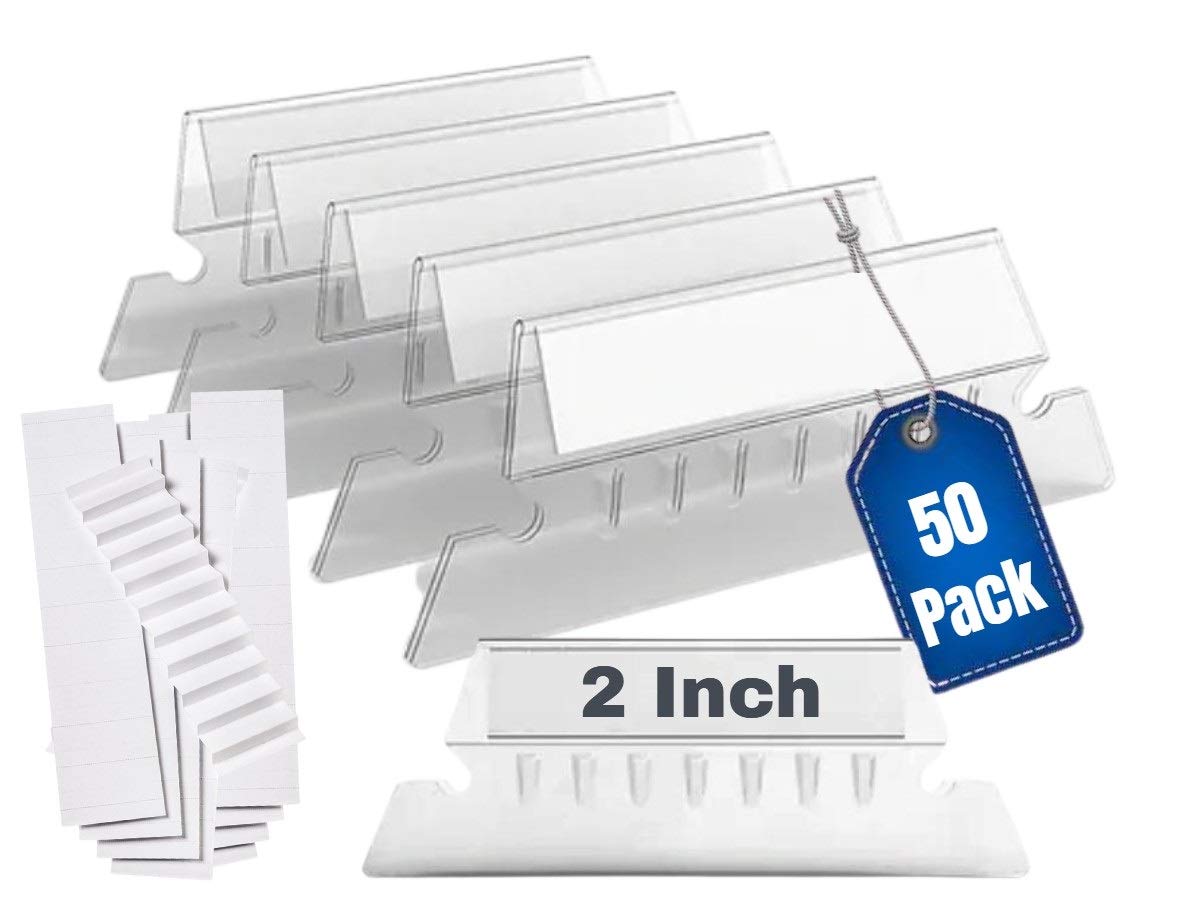 1Intheoffice File Folder Tabs And Inserts, Plastic Clear Tabs, And Inserts 2'X 5/8', Plastic Hanging File Tabs For Hanging Fol