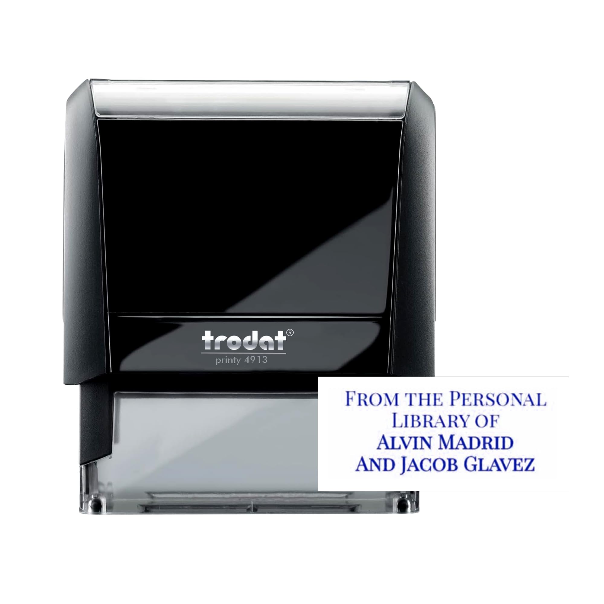 Trodat 4913 Custom Self-Inking Personalized Return Address Stamp - Customizable Up To 5 Lines Of Text -Refillable Customized Add