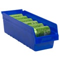 Akro-Mils 30098 Shelfmax Plastic Nesting Shelf Bin Box, 18-Inch Length X 6.75 Inch Width X 6-Inch Height, Blue (10-Pack)