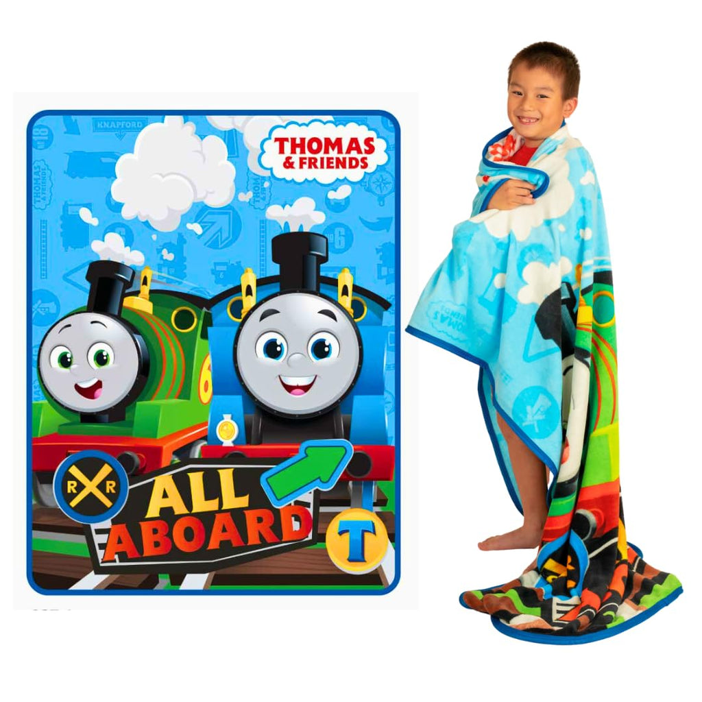 Franco Thomas And Friends Kids Bedding Super Soft Micro Raschel Throw, 46 In X 60 In, (Official Licensed Product)