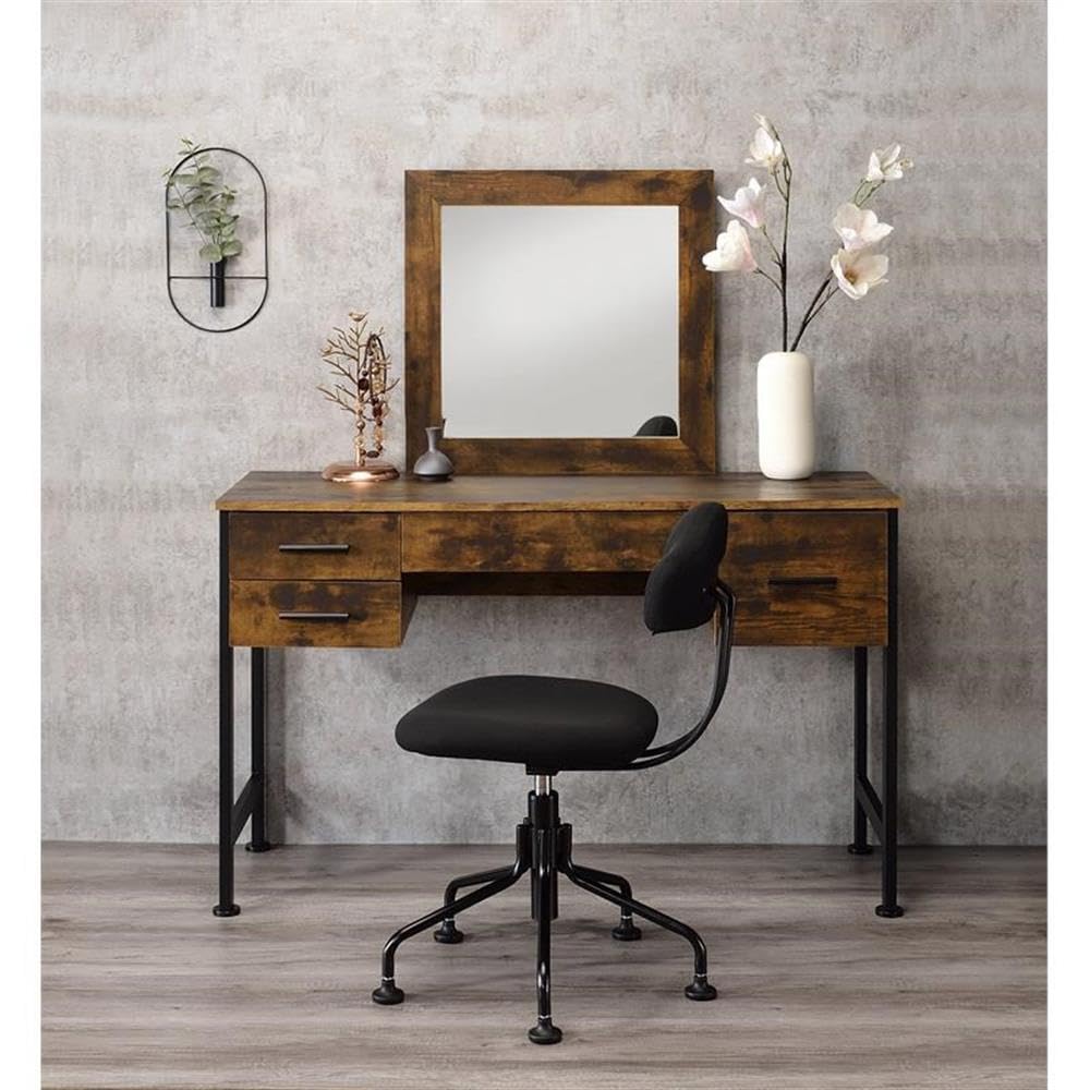 Acme Juvanth Wooden Vanity Desk and Mirror - Thumbnail 3