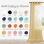 Koufall 96 Inch Curtains Long 2 Panels Set,Sheer Gold Retro Mid Century Modern Curtains Drapes For Living Room 96 Inch Length