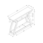 Monarch Specialties I CONSOLE TABLE, BLACK