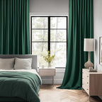 Miulee Christmas Hunter Green Back Tab Blackout Curtains 102 Inch Long 2 Panels Set For Living Room Bedroom, Rod Pocket/Pinch Pleated Thermal Insulated Room Darkening Floor To Ceiling Window Drapes