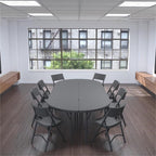 Dorel® - Corner Folding Table - Half Moon Top - 3 Legs - 29.50" Table Top Width x 29.20" Table Top Depth - 29.50" Height