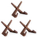 ANBOXIT Plate Stand for Display - 3 Pack 6.5 Inch Plate Holder Display Stand, Wooden Picture Frame Stand, Decorative Table Top E