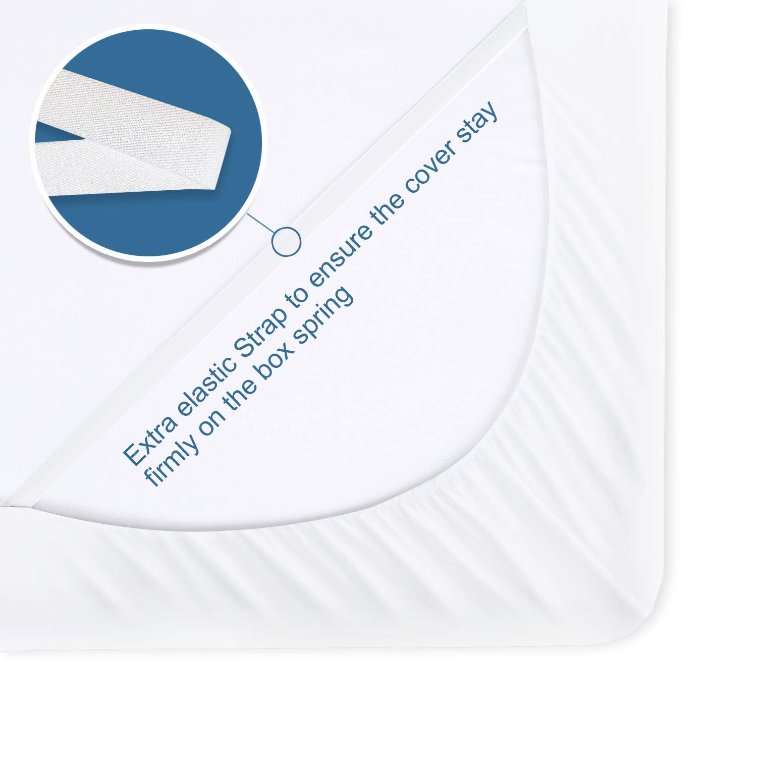 Box Spring Cover California King Size With Smooth And Elastic Woven Material, Alternates For Bed Skirt, Wrinkle & Fading Resista