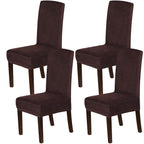 H.VERSAILTEX Velvet Dining Chair Covers Stretch Chair Covers for Dining Room Set of 4 Parson Chair Slipcovers Chair Protectors C