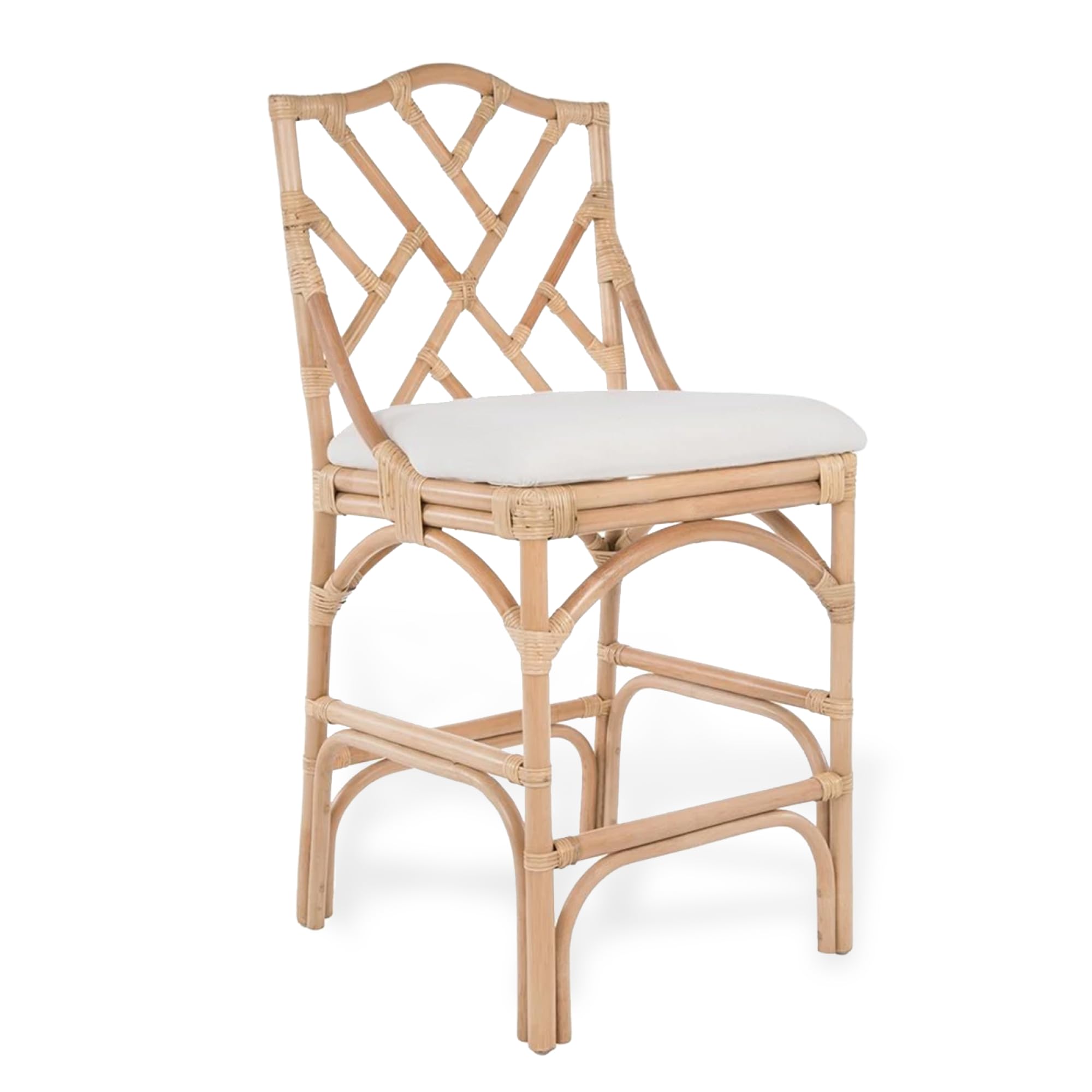 KOUBOO Chippendale Rattan Kitchen Counter Chair, Kitchen Island Seating, Kitchen Furniture, Bohemian Decor, Contemporary Seating