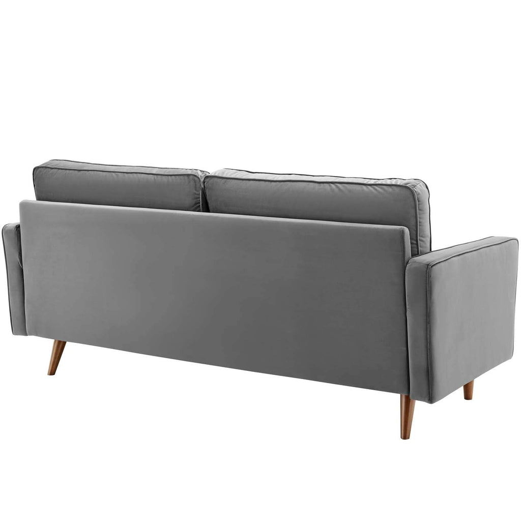 Modway Eei-3764-Gry Valour Performance Velvet Sofa, Gray