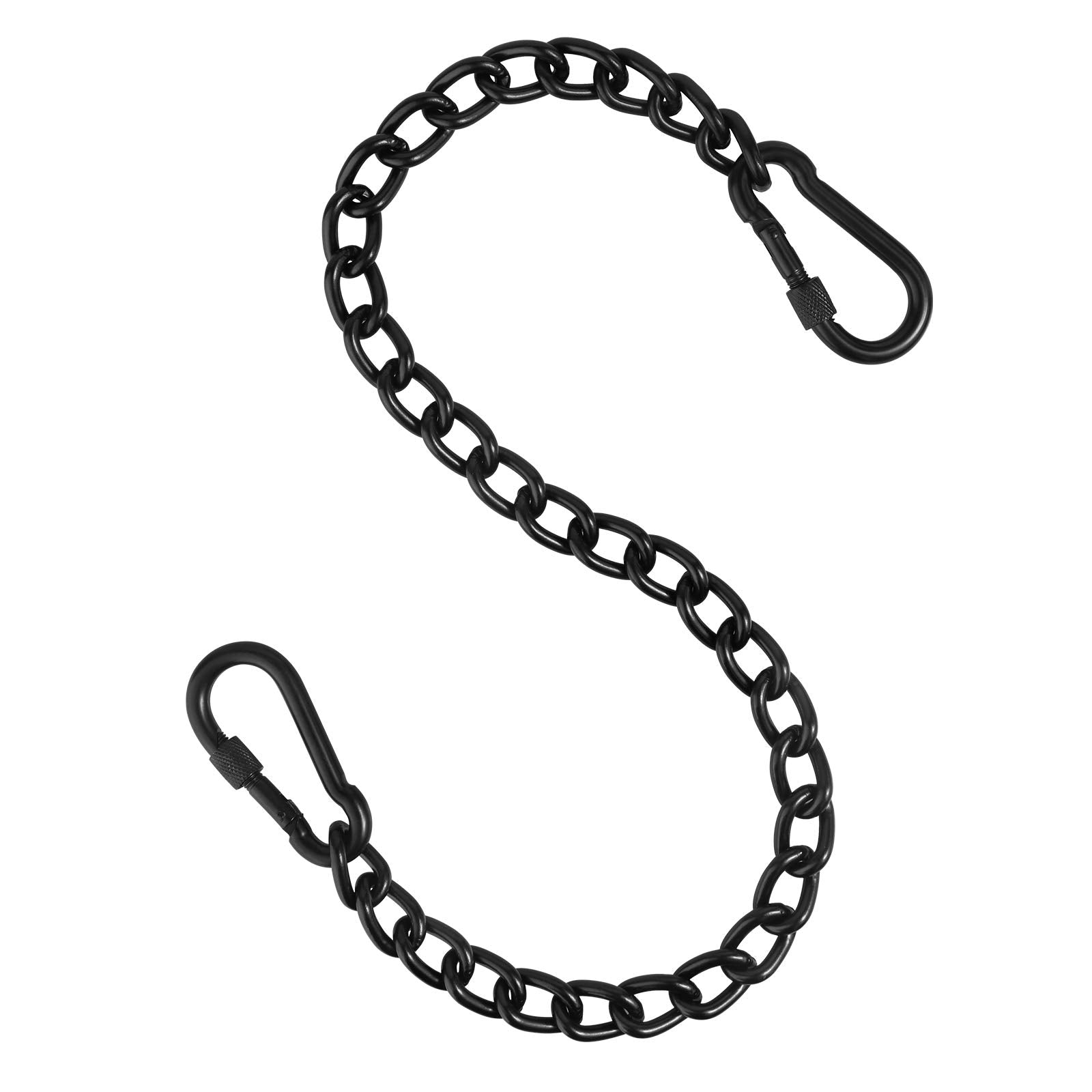 Excelfu Hanging Chair Chain With Two Carabiners, Heavy Duty 400Lb Capacity Hanging Kits For Hammock, Sandbag, Hanging Chair Indo