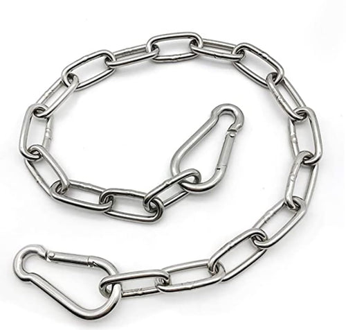 1 Pcs Heavy Duty Stainless Steel Chain 550Lb Capacity For Punching Bags Hanging Chair Hammocks Swing Trapeze Yoga (20, 4Mm)