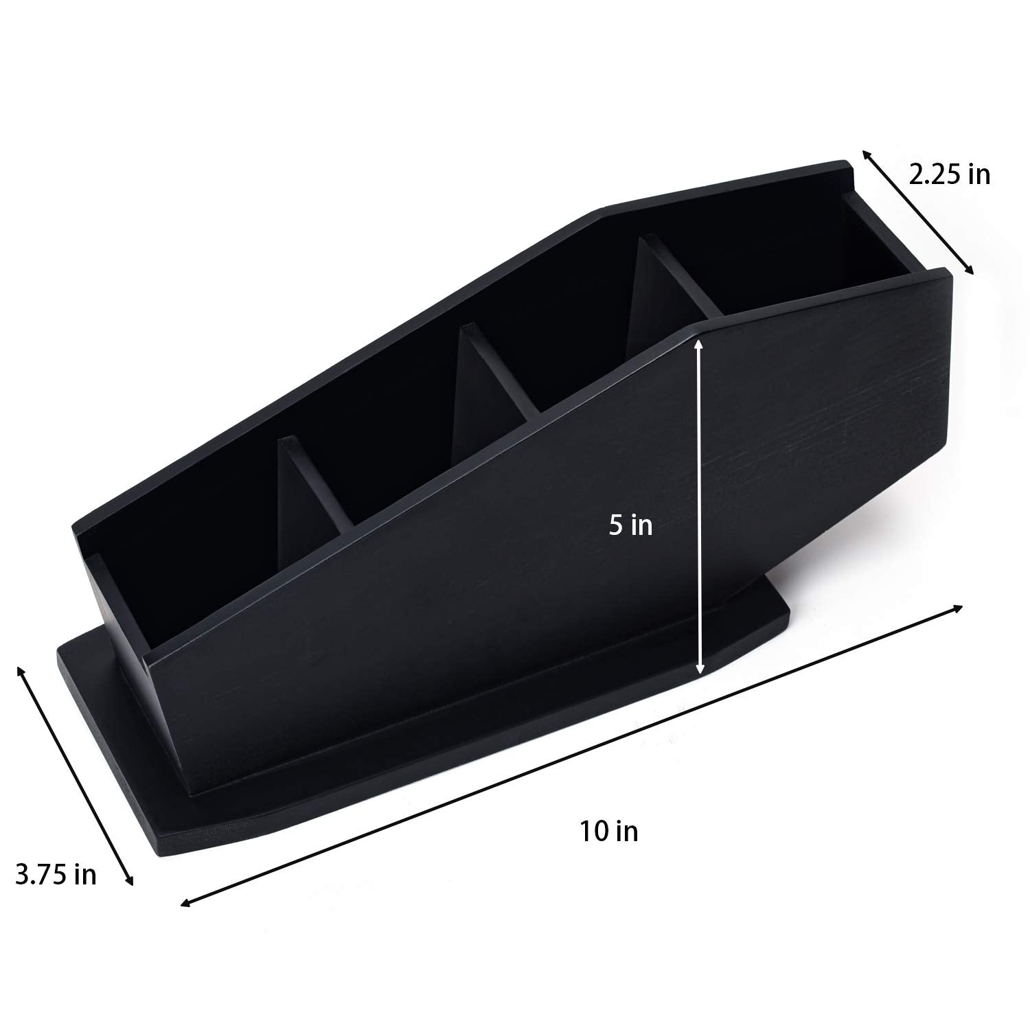 Gothvanity Coffin Brush Holder - Gothic Desk Organizer - Wooden Coffin Pen Holder -Spooky Decor For Bathroom, Living Room Or Bed