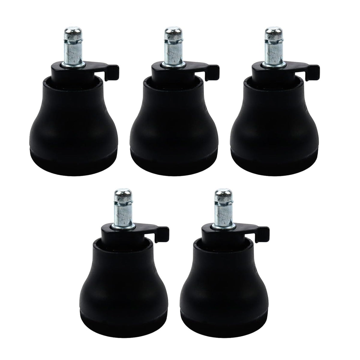 5Pcs Bell Glides Replacement Office Chair Wheels- Chair Desk Swivel Caster Wheels To Fixed Stationary Castors For Hardwood Floor