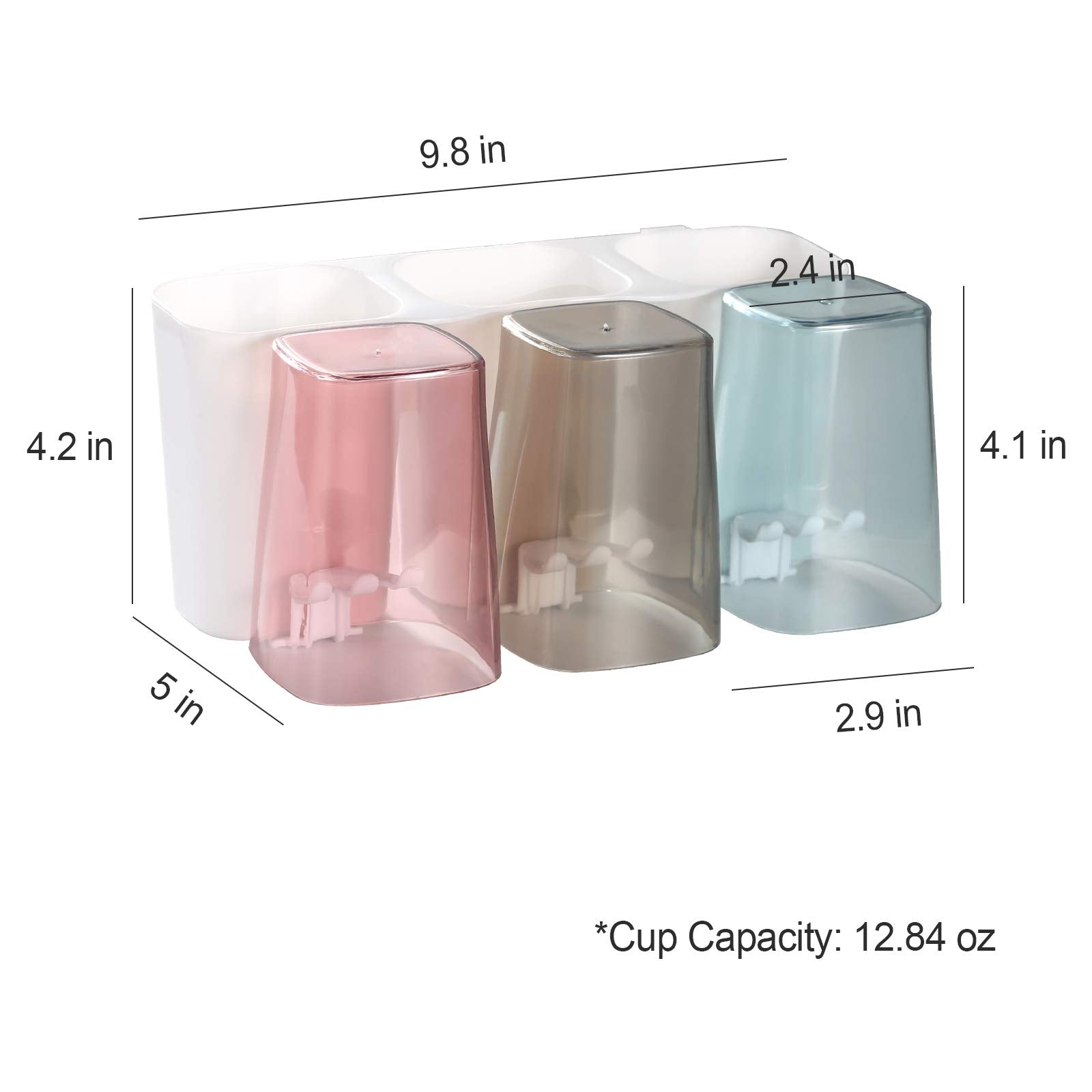 Goowin Toothbrush Holder, Toothbrush Holder For Bathroom, Large Capacity Toothbrush Holder Wall Mounted, Eco-Friendly Mighty Too