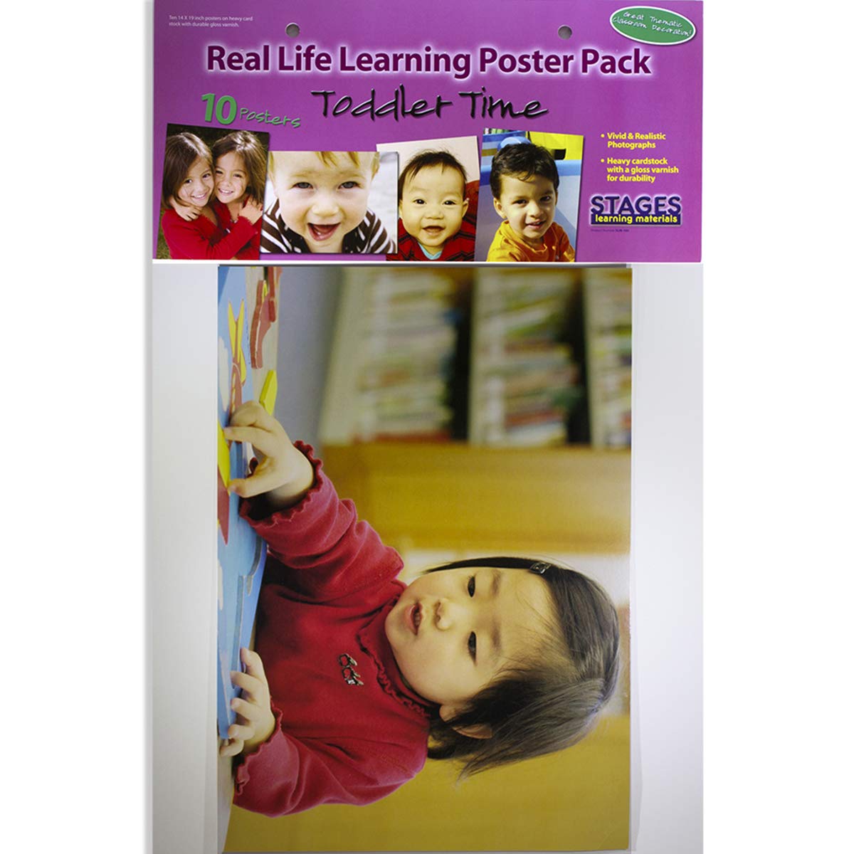 Toddler Time Multicultural Kids Posters For Classroom Decoration, Preschool Bulletin Boards & Circle Time -10 Large Picture Card
