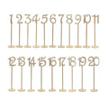 Youngine Number 1 to 20 Wooden Table Numbers with Holder Base for Wedding Banquet Party Table Home Birthday Decoration (High)