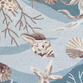 HomeRoots 90 X 90 Seafoam Polyester Rug