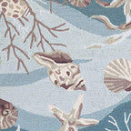 HomeRoots 90 X 90 Seafoam Polyester Rug