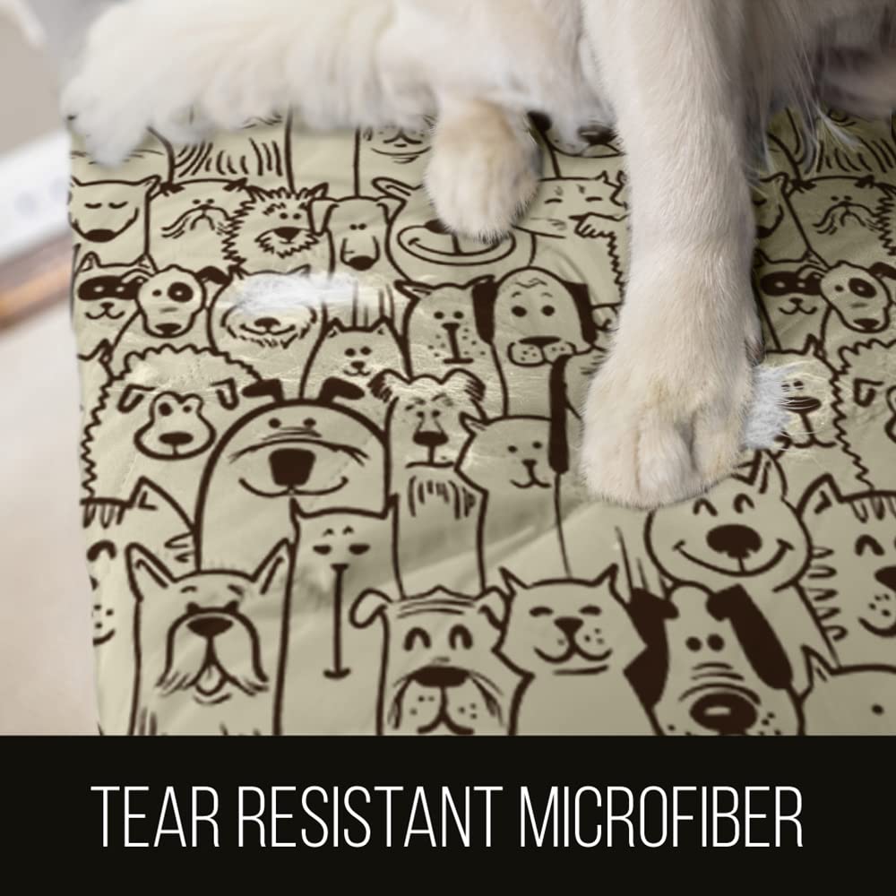 Sofa Shield Patented Couch Slip Cover, Large Cushion Protector, Reversible Stain And Dog Tear Resistant Slipcover, Quilted Microfiber 78” Seat, Washable Covers For Dogs Pets Kids, Dog Chocolate