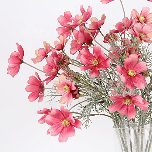 Artfen 6 Pcs Artificial Calliopsis Flowers Fake Silk Flower Table Kitchen Home Garden Party Wedding Decoration Approx 24'' High