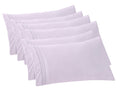 Elegant Comfort 6-Pack Solid Pillowcases 1500 Thread Count Egyptian Quality - Easy Care, Smooth Weave, Wrinkle And Stain Resistant, Easy Slip-On, 6-Piece Set, Standard/Queen Pillowcase, Lilac