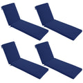 Summsun Chaise Lounge Cushions Outdoor Set Of 4 - Waterproof And Fade Resistant Sun Lounger Replacement Cushions - Patio Lounger