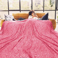 Zhiku Warm Blanket Pink Soft Fleece Blanket Throw Blankets & Throws King Size