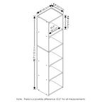 Furinno Luder Bookcase / Book / Storage, 5-Tier Cube, French Oak