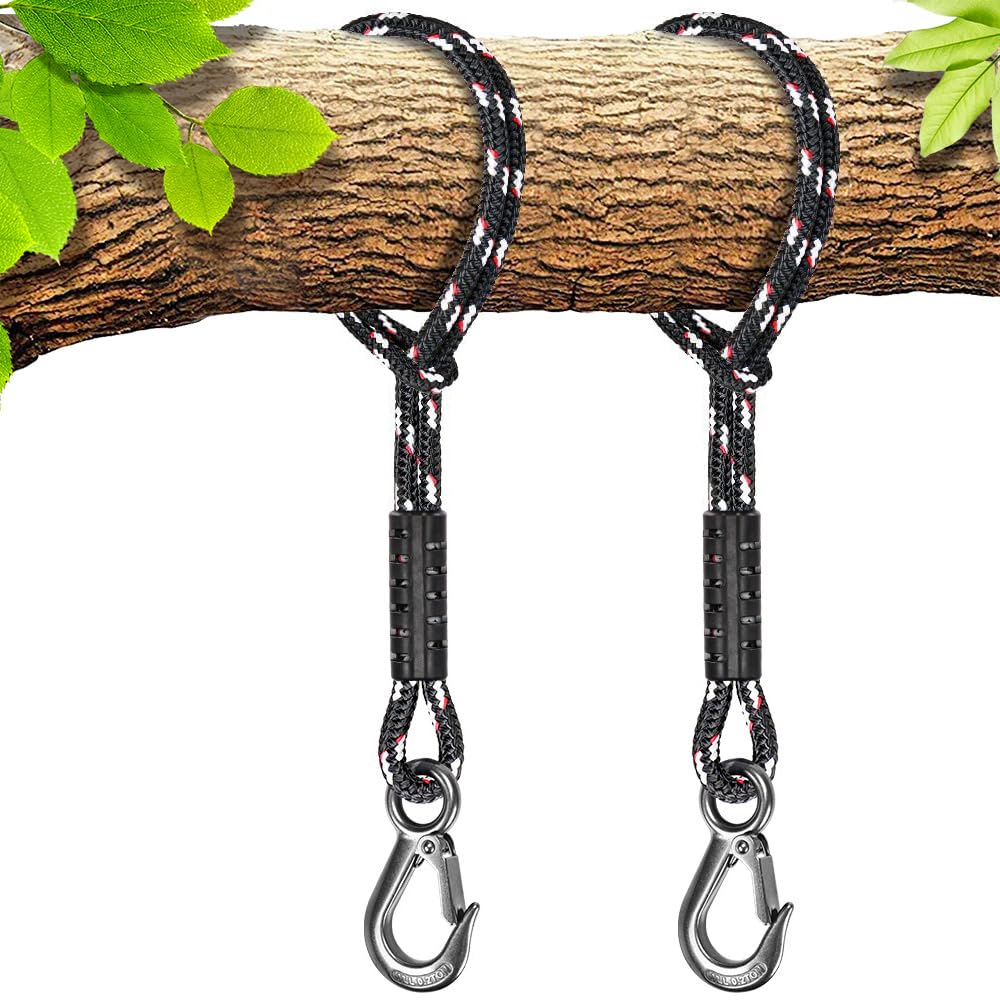 Benelabel Tree Swing Rope, 40 Inch, Hammock Tree Swing Hanging Strap, Heavy Duty Hook, For Indoor Outdoor Swing Hammock Playgrou