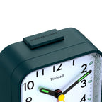Tinload Small Battery Analog Alarm Clock Silent Non Ticking, Ascending Beep Sounds, Snooze,Light Functions
