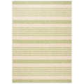 SAFAVIEH Courtyard Collection Area Rug - 9' x 12', Beige & Sweet Pea, Stripe Design, Non-Shedding & Easy Care, Indoor/Outdoor & 