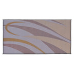 Ming'S Mark Gb7 Stylish Camping Reversible Graphic Patio Mat - 8' X 16', Brown/Gold