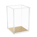 Hblife Acrylic Pencil And Pen Holder, Rose Gold Desktop Stationery Organizer Modern Design Office Desk Accessory