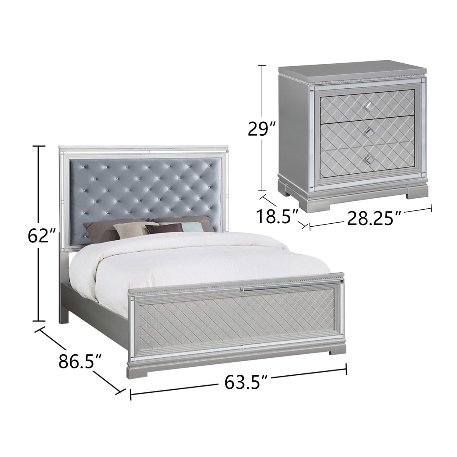 Coaster Eleanor Queen Bed 5-Piece Set - Thumbnail 4