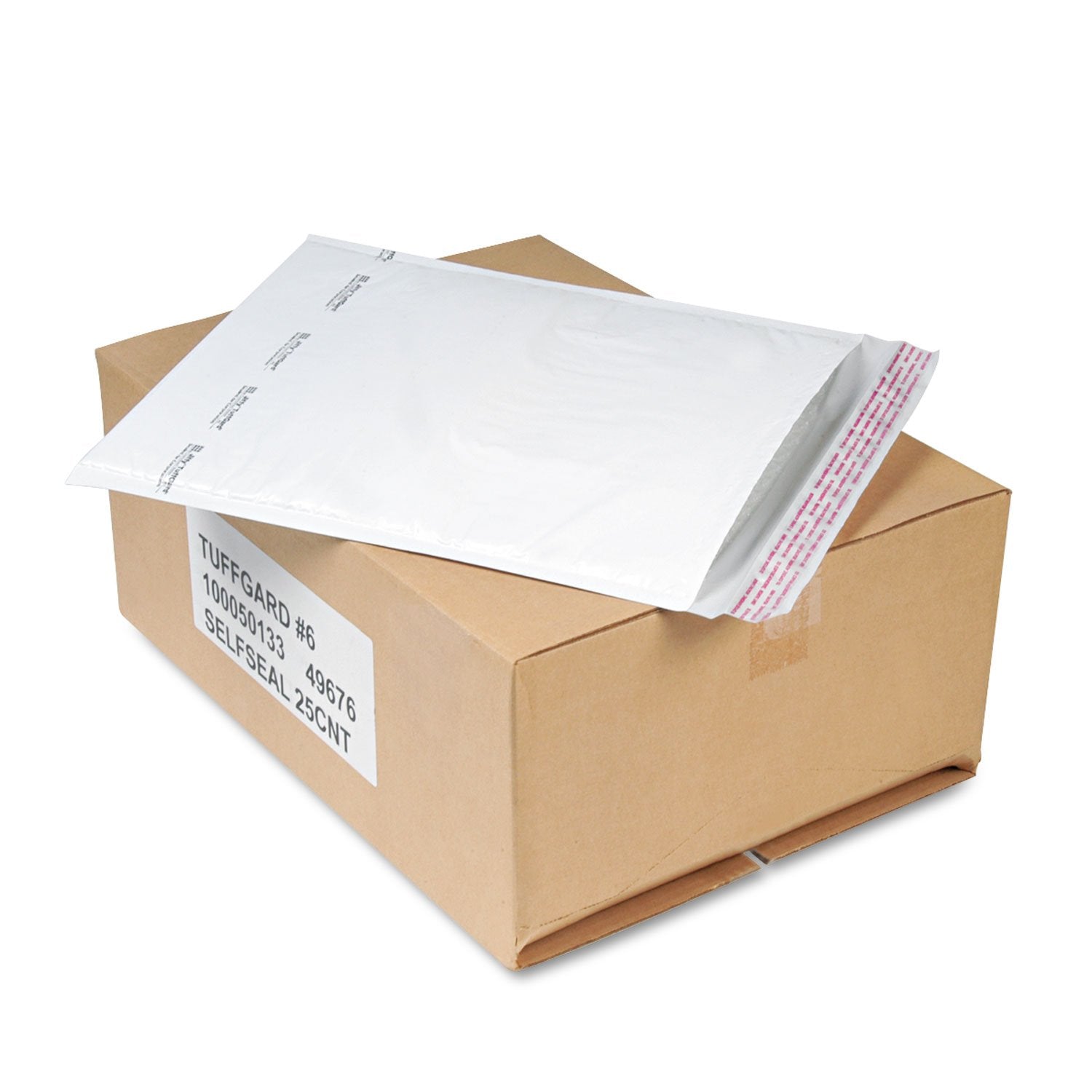 Sealed Air 49676 Jiffy Tuffgard Self-Seal Cushioned Mailer #6 12 1/2 X 19 White 25/Carton