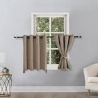 Hiasan Rv Blackout Curtains For Bedroom, 52 X 30 Inches Long - Thermal Insulated & Light Blocking Window Curtains For Living Room/Kids Room, 2 Drape Panels Sewn With Tiebacks, Camel