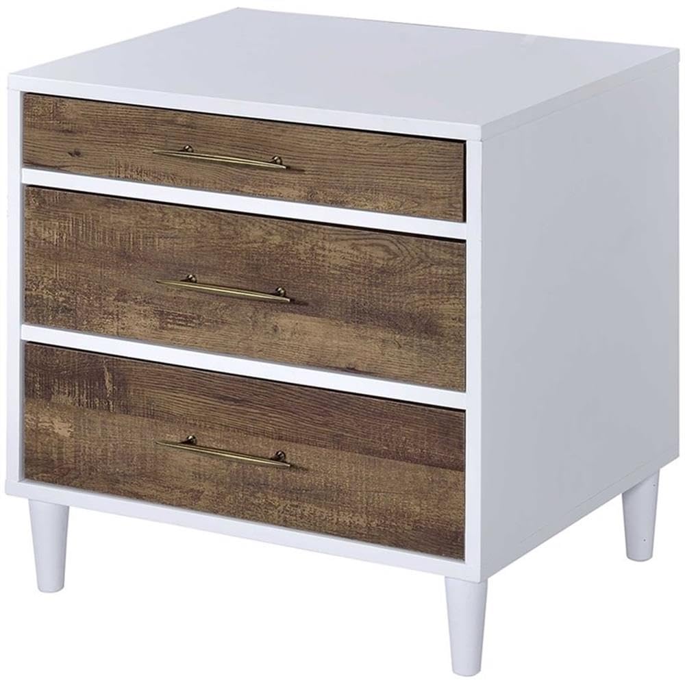 Acme Lurel Wooden Rectangular Nightstand - Thumbnail 2