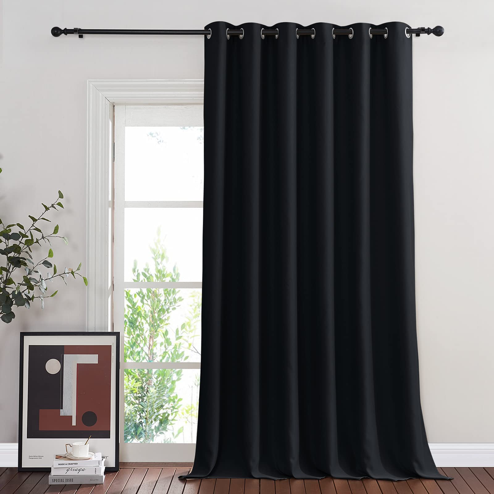 NICETOWN Blackout Curtain for Sliding Glass Door, Patio Door Curtains, Thermal Insulated Wide Drapes/Draperies Light Blocking fo