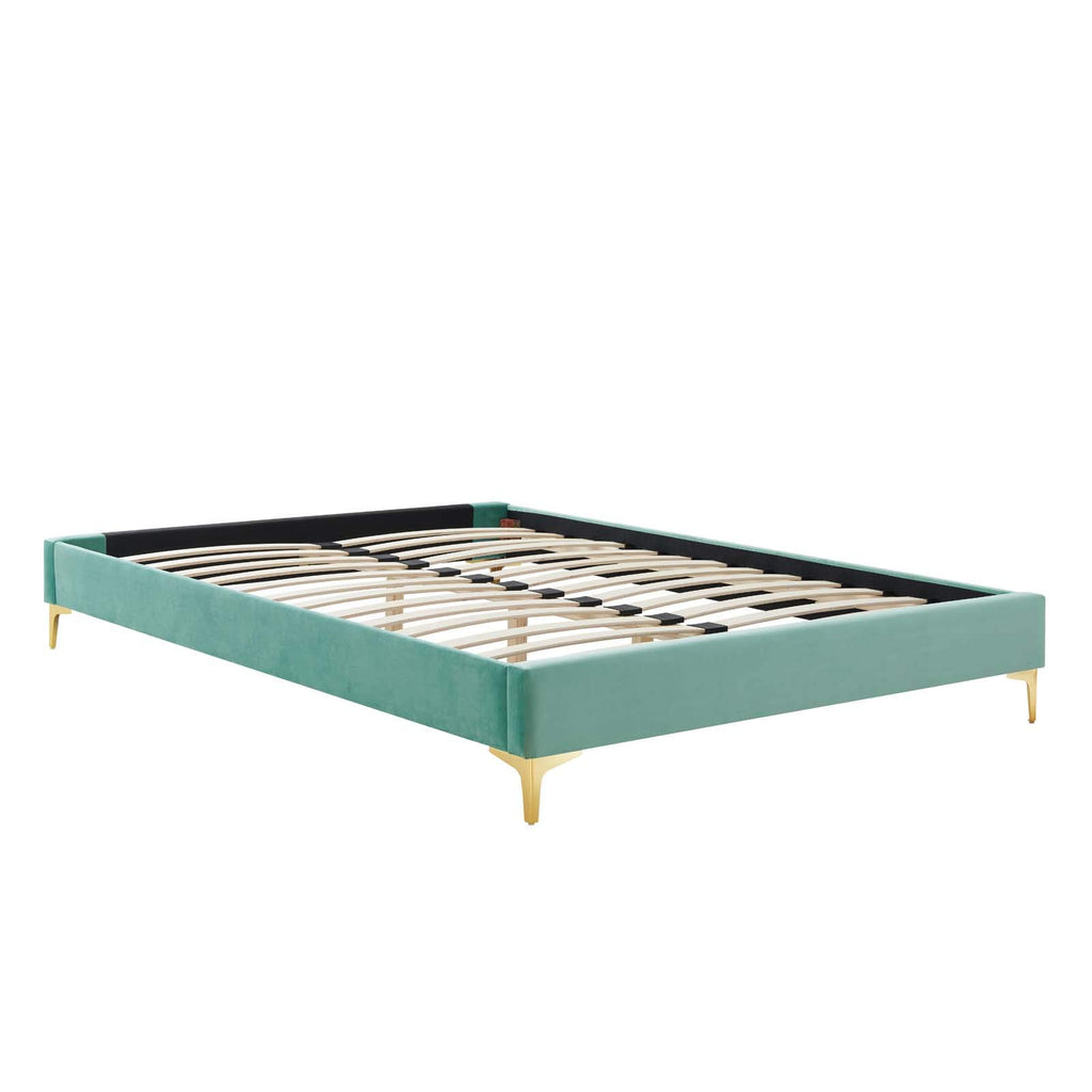 Modway Mod-6307-Min Sutton King Performance Velvet Bed Frame, Mint