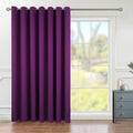 Bgment Fashion Sliding Door Curtain 100 X 96 Inches, Wide Thermal Blackout Curtains Room Darkening Room Divider Window Curtain, 1 Panel, Purple, 96 Length X Wide 100