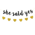 Dill-Dall She Said Yes Banner, Just Engaged, Happy Engagement Party Hanging Decor, Glittery Bachelorette Bride to Be Party Decor