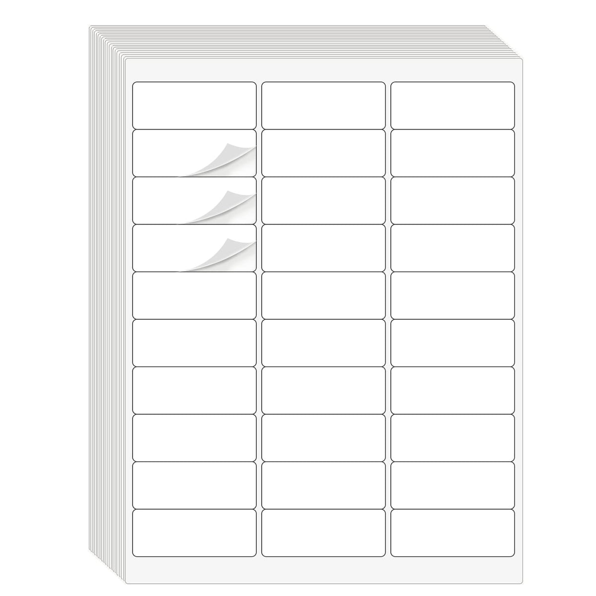 1' X 2-5/8' Address Labels 900 Labels Sticker Paper For Laser/Ink Jet Printer Mailing Labels 8.5'  11' White 30 Per Sheet