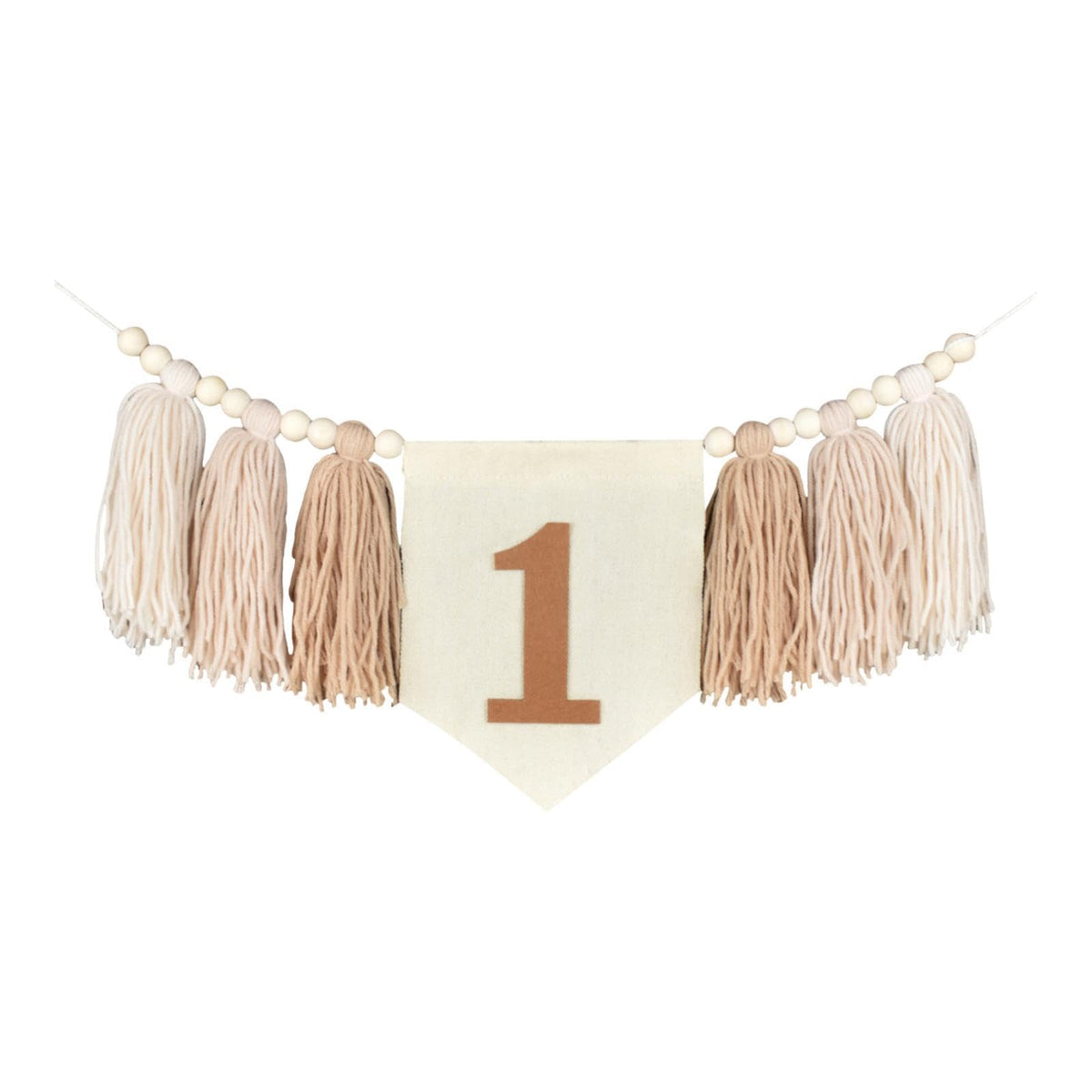 ATORSE High Chair Banner 1ST Birthday Decoration for Party Kids Room Decor Birthday Khaki