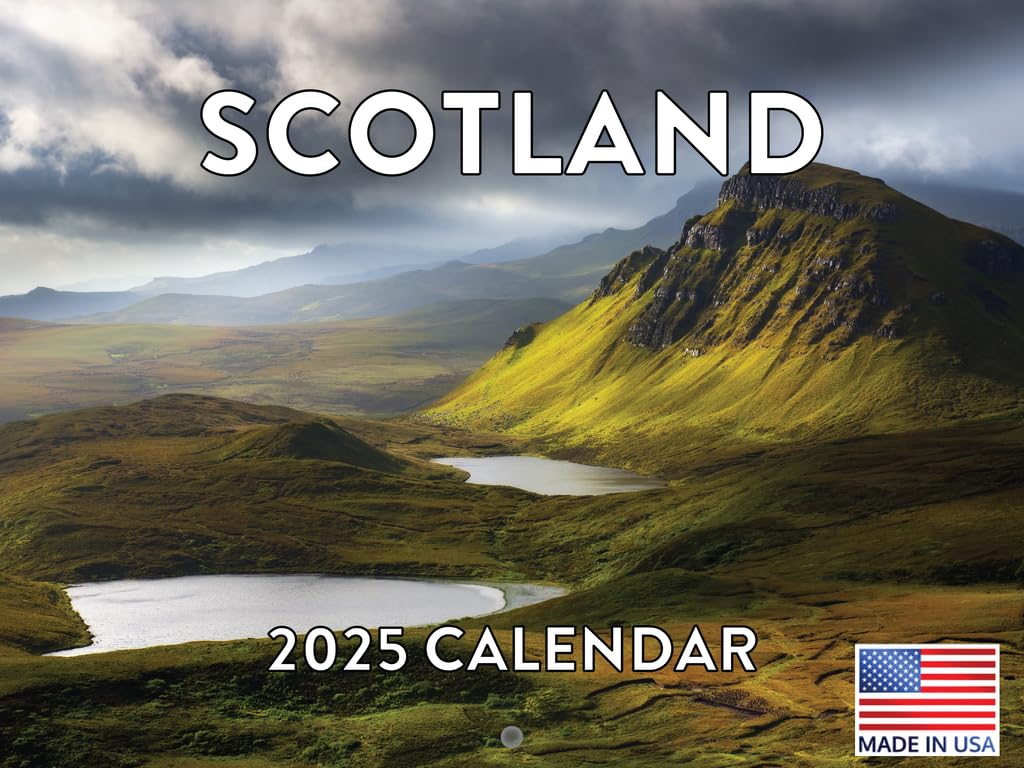 Scotland Calendar 2025 Monthly Wall Calender 12 Month | American Made In The Usa