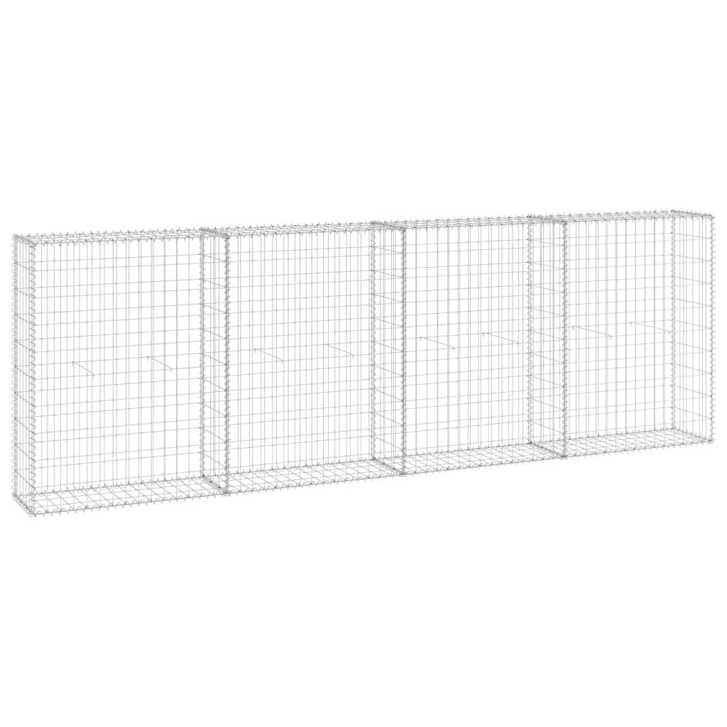 Vidaxl Galvanized Steel Gabion Wall With Covers - Versatile, Durable, And Weather-Resistant Landscaping Solution- Residential An