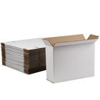 Sodissa 12X9X4 Inches Shipping Boxes, White Corrugated Cardboard Boxes For Small Bussiness, 25 Pack
